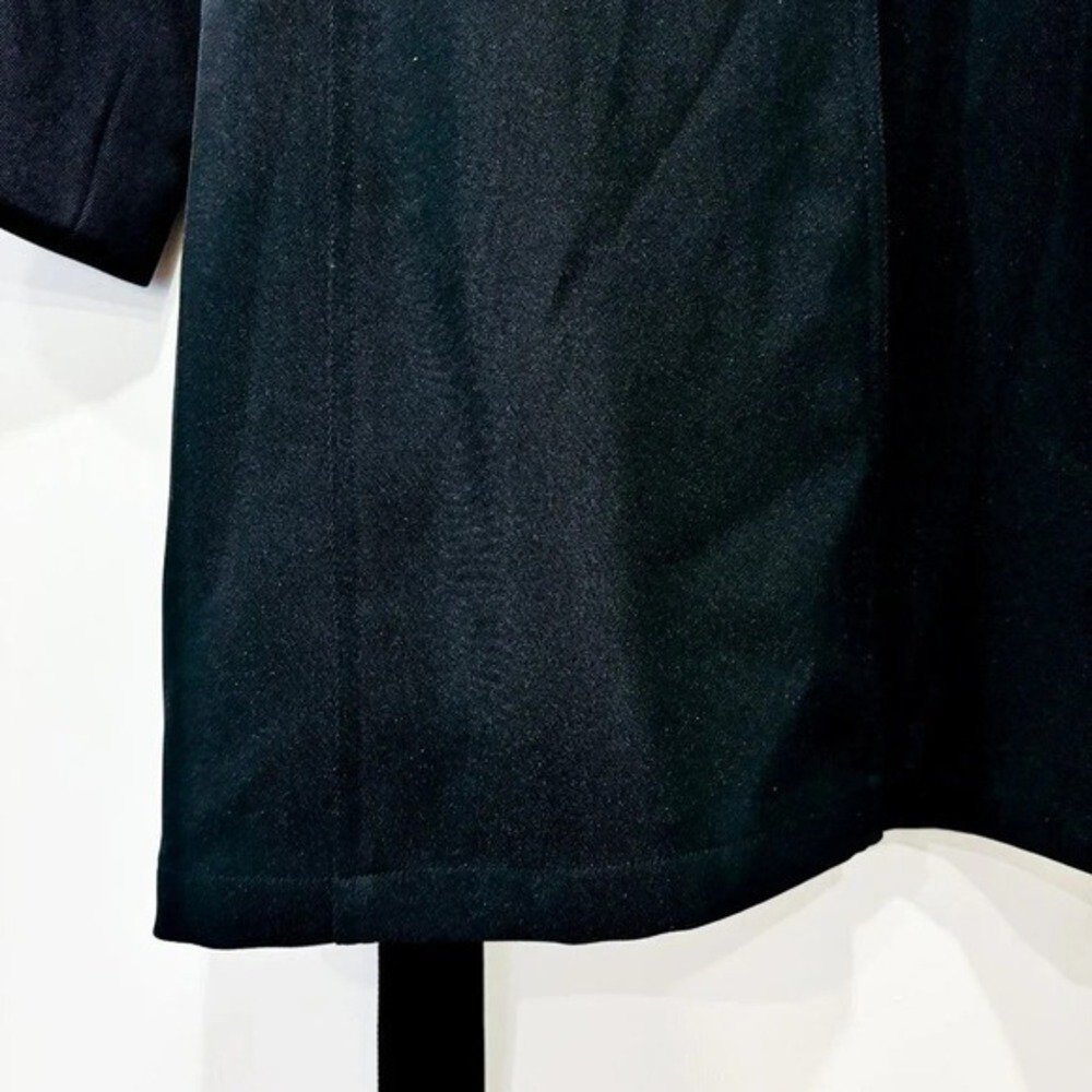 NYGARD‎ COLLECTION Black Button Front Belted Trench Coat Large - Picture 8 of 12